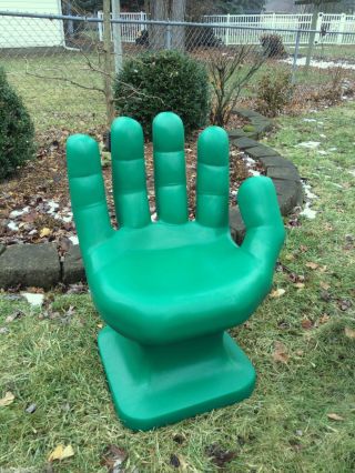 Giant Kelly Green Hand Shaped Chair 32 " Tall Adult Size 70 