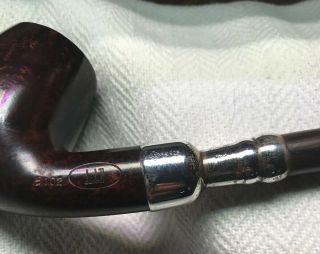 dunhill pipe bent chestnut with full silver spigot 3