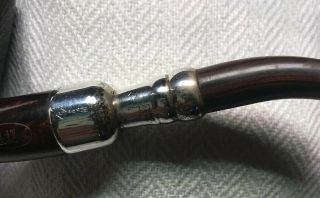 dunhill pipe bent chestnut with full silver spigot 4