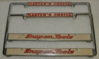 Snap - On Tools Pair (2) Of License Plate Frames " Master 