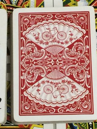 Bicycle 808 Fan back c1900 antique vintage playing cards deck USPC 52/52 3