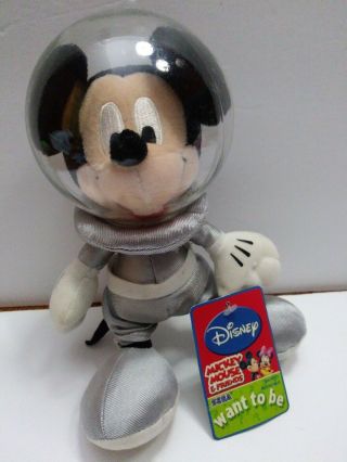Disney Mickey Mouse.  Sega Series 1 Want To Be Astronaut Plush Tags Collectible