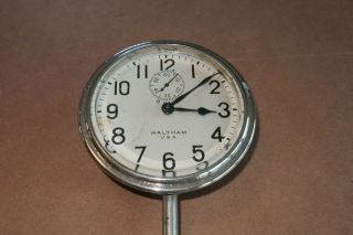 1910s 1920s Vintage Waltham 8 Day Automobile Dash Clock Auto 2