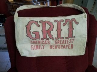Vintage Grit Newspaper Delivery Boy Canvas Bag