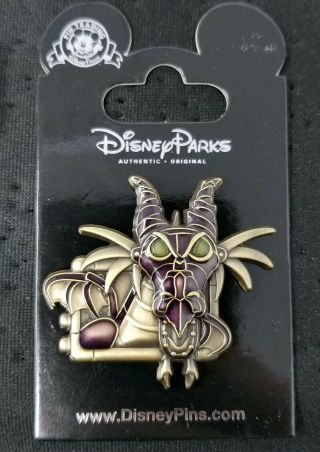 Disney Parks Pin Sleeping Beauty Maleficent Dragon Steampunk