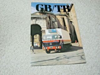 1980 Renault Gb/tb Trucks (france) Sales Brochure.