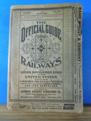 Official Guide Of The Railways 1959 August Railroad Airline Timetables Maps More