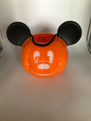 Disney Parks Light Up Halloween Candy Bucket Mickey Mouse Ears Trick Or Treat