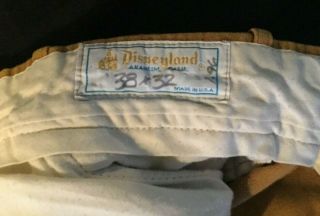 Disneyland Davy Crockett Canoes Costume Cast Member Uniform Pants & Belt - 1985 2