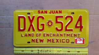 License Plate,  Mexico,  Passenger,  Dxg " Zia " 524,  1983
