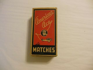 Vintage American Ace Matches West Virginia Match Corp.  5 " X 1 1/2 "
