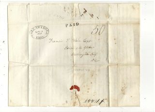 1838 Florida Territorial Stampless Folded Ltr,  Tallahassee,  Ref: Laws Of Florida
