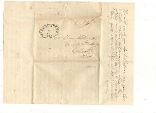 1835 Florida Territorial Stampless Folded Ltr Tallahassee,  Ref: Santa Anna Forces