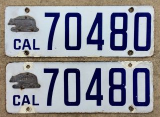 California License Plates 1916 Pair With Correct Tab Automotive