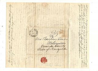 1832 Florida Territorial Stampless Folded Ltr,  St.  Augustine,  Ref: Steam Engines