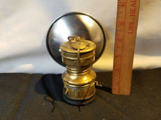 Vintage Brass Carbide Coal Miners Lamp Guy ' s Dropper Hook Light Old Stock 2