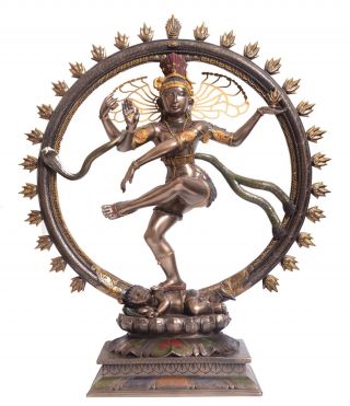 18 " Large Lord Nataraja Dancing Shiva Statue Cold Cast Bronze Sculpture