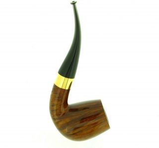 JESS CHONOWITSCH BENT BRANDY GOLD BAND PIPE 6