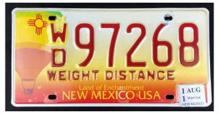 Mexico 2011 Weight Distance Truck License Plate W/d - 97268