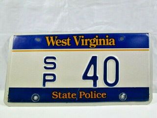 West Virginia Wv State Police Patrol License Plate Highway Sp 40 Patrolman