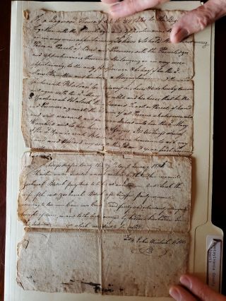 Halifax County,  VA Revolutionary War Soldier Zachariah Blalock signed Deed 1805 6