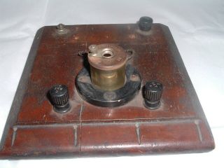 Antique Crystal Radio Parts Dial Breadboard type PACENT NO.  31 DETECTOR Marconi 4
