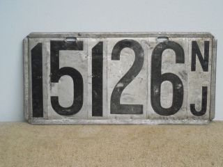 Jersey Pre State License Plate Tag Kit 1903 - 1907