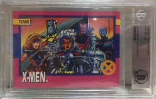 X Men Writer/artist Signed Jim Lee Marvel Studios 1992 Impel Card Authenticated