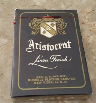 Aristocrat Playing Cards 727 Cincinnati Tax Stamp Red Back Linen Finish