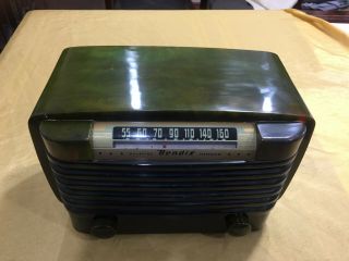 Vintage 1940s Bendix 526c Bakelite Catalin Jadeite Art Deco Electric Radio