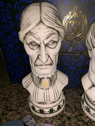 RARE Disneyland Club 33,  Haunted Mansion 50th Anniversary Hallway Busts Mugs 2