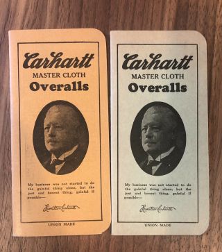 2 Vintage 1929 Carhartt Overalls Railroad Time Book / Jeans Advertising Booklet