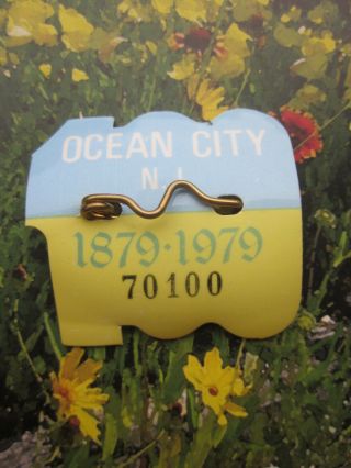 1979 Ocean City Jersey Seasonal Beach Badge/tag 40 Years Old