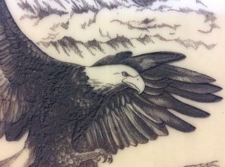 Eagle Etching By Bill Devine Handcrafted Marble The Alaska 1981 5