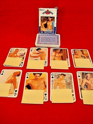 Naughty Nude Male Playing Cards,  54 Racy Images - Various Poses,  Full Size Poker
