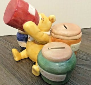 Winnie The Pooh Educational Piggy Bank Honey Pots Coin Sorting Charpente Ceramic