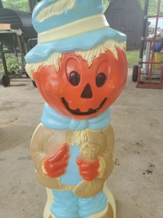 Halloween Blow Mold Vintage Scarecrow Jack O 