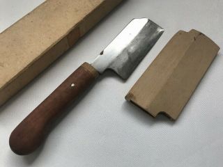 Twig Cutting Machete Nata Ikebana Bonsai Wooden Case Box Japanese Vtg B444