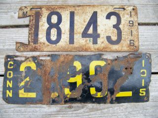 Connecticut License Plate 1915,  ? 1916