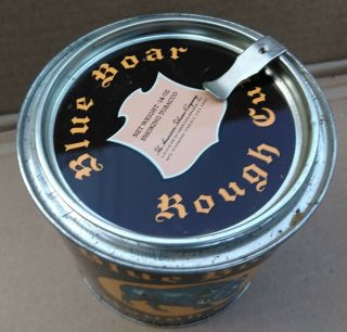 Blue Boar Rough Cut Pipe Tobacco 14 oz Pry Lid Tin Can Very Good Strong Colors 5