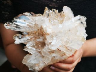 2400g Natural White Quartz Cluster Crystal Vug Point Healing Q445