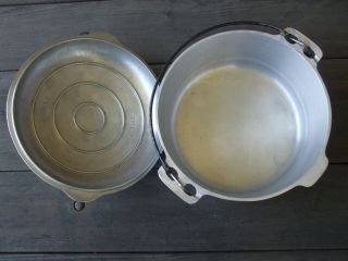 Rare Griswold Hammered Aluminum 8 Dutch Oven With Lid Erie PA 3
