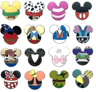 2011 Disney Mickey Mouse Mystery Pouch Set Of 16 Pins N1