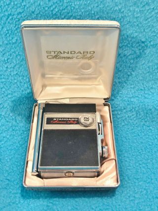 Vintage Standard Micronic Ruby Am/fm 9 Transistor Radio Sr Q460f