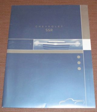 Chevrolet Ssr Pre - Production Press Kit
