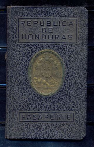 Honduras = Expired Passport Book Of 1952.  Has Visas And Revenue Stamps.