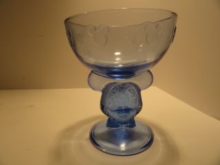 Disney Mickey Mouse Blue Stemmed Goblet Glass