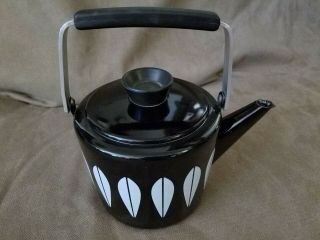 CATHRINEHOLM Norway Lotus Black & White Teapot Tea Kettle 4