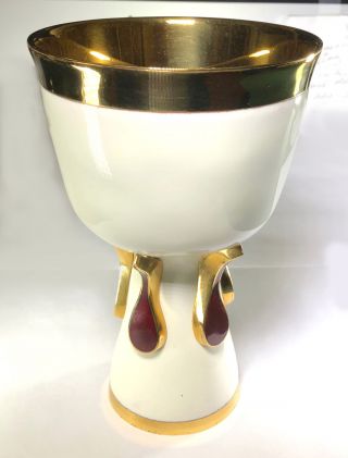 Unique Magnificent Enameled Solid Brass Chalice