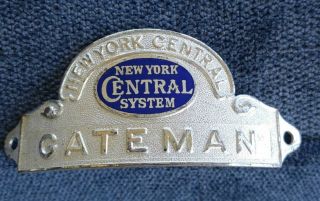 Vintage York Central System Gateman Hat Badge Emblem Nycrr